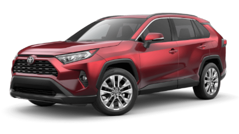 2020 Toyota RAV4 A red 2020 Toyota RAV4
