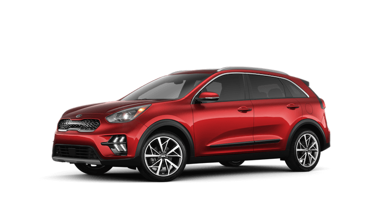 2020 Kia Niro A red 2020 Kia Niro