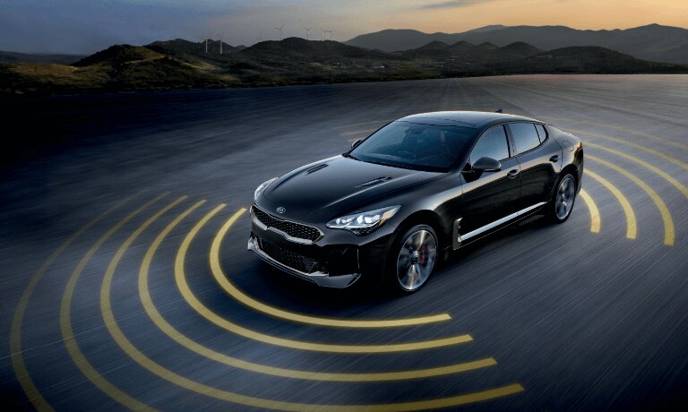 2019 Kia Stinger Showing saftey sensors