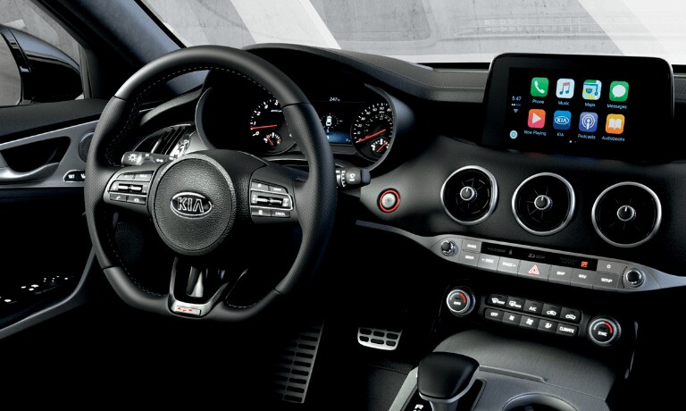 2019 Kia Stinger Interior view of the fron dash of the car
