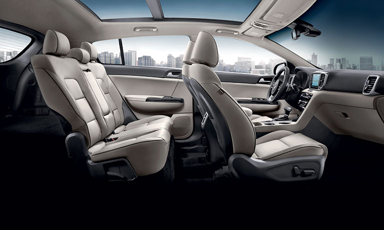 2020 Kia Sportage Interior side view cut away