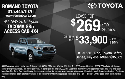 New 2019 Toyota Tacoma SR5 Access Cab 4x4 New 2019 Toyota Tacoma SR5 Access Cab 4x4