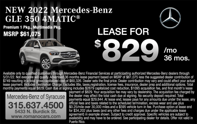 New 2022 Mercedes-Benz GLE 350 4MATIC Leases New 2022 Mercedes-Benz GLE 350 4MATIC Leases