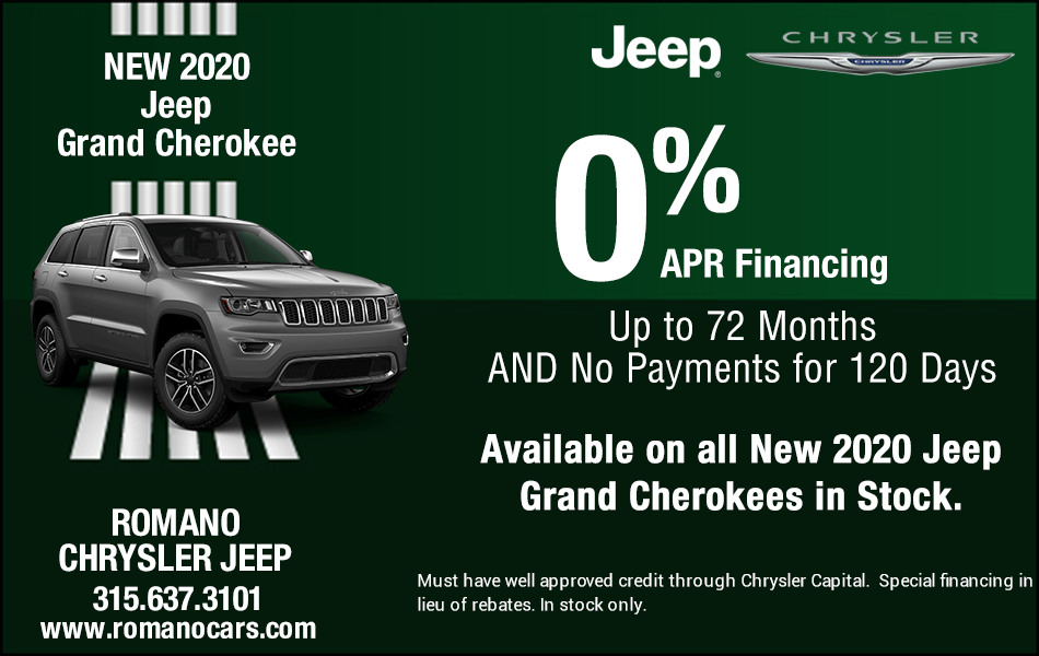 Special APR Available on All New 2020 Jeep Grand Cherokees Special APR Available on All New 2020 Jeep Grand Cherokees