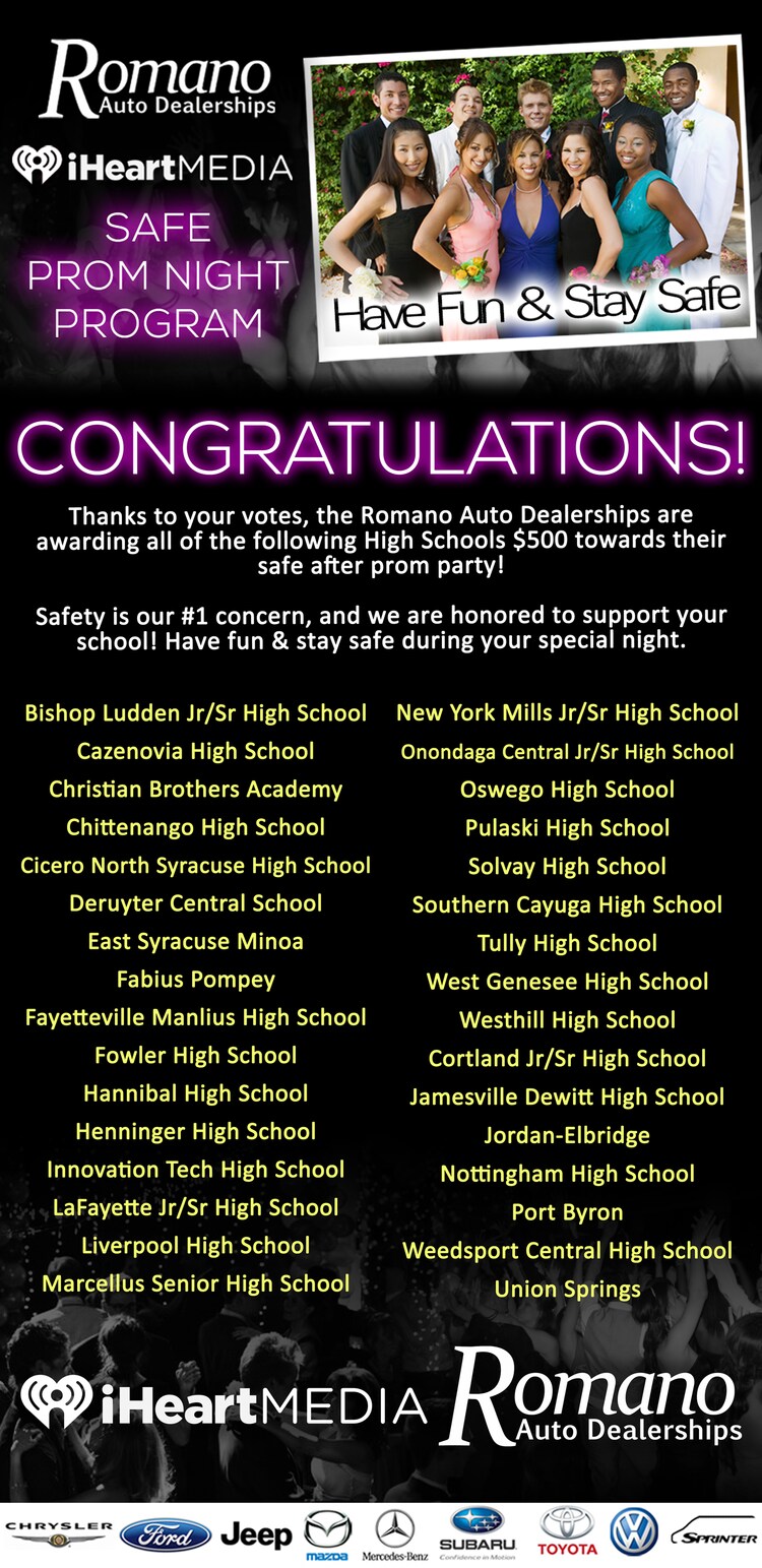 2018 Safe Prom Night Program Winners 2018 Safe Prom Night Program Winners