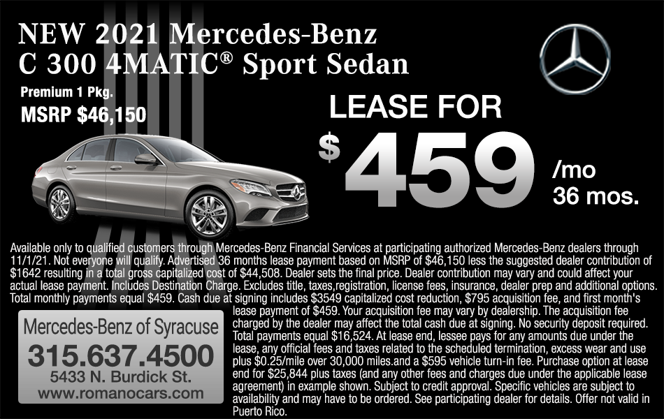 New 2021 Mercedes C 300 4MATIC Lease New 2021 Mercedes C 300 4MATIC Lease