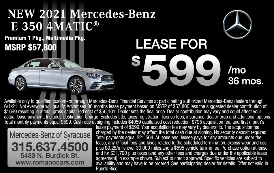 New 2021 Mercedes E 350 4MATIC Leases New 2021 Mercedes E 350 4MATIC Leases