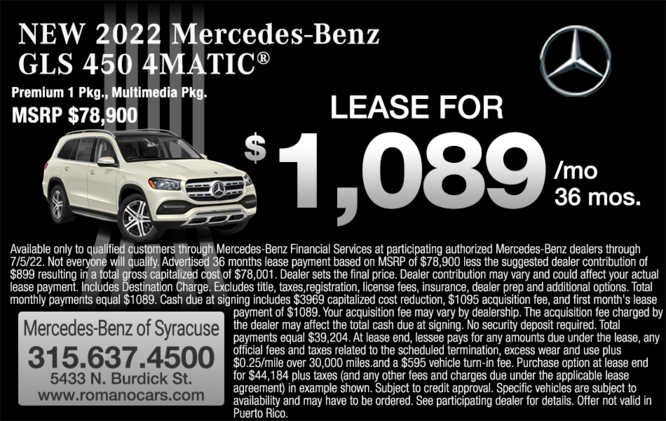 New 2022 Mercedes-Benz GLS 450 New 2022 Mercedes-Benz GLS 450