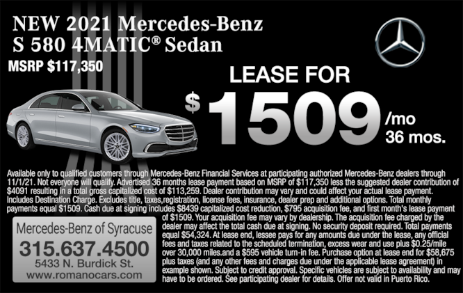 New Mercedes-Benz S 580 4MATIC Sedan New Mercedes-Benz S 580 4MATIC Sedan