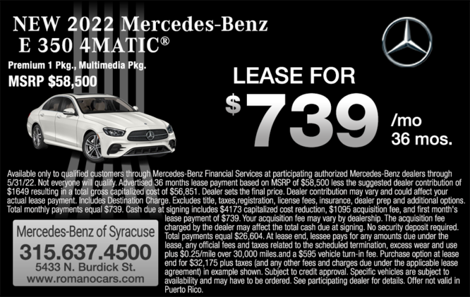 New 2022 Mercedes-Benz E 350 Sedan Lease New 2022 Mercedes-Benz E 350 Sedan Lease