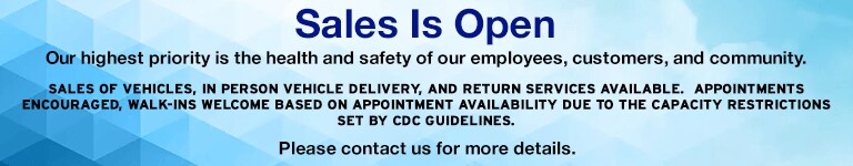 Sales Open - Appointments Encouraged Sales Open -
Appointments Encouraged