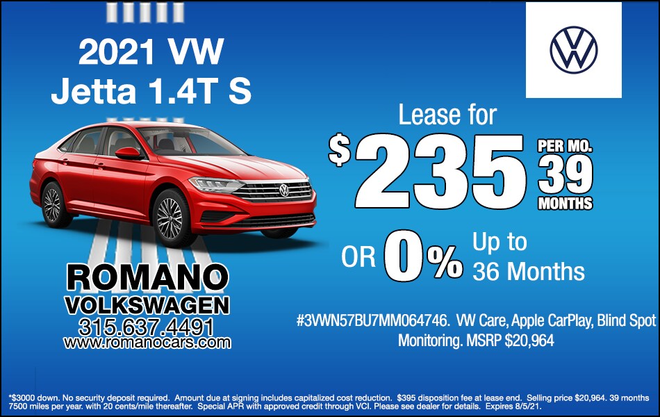 VW Jetta Deals & Specials Near Me Syracuse NY Romano Volkswagen
