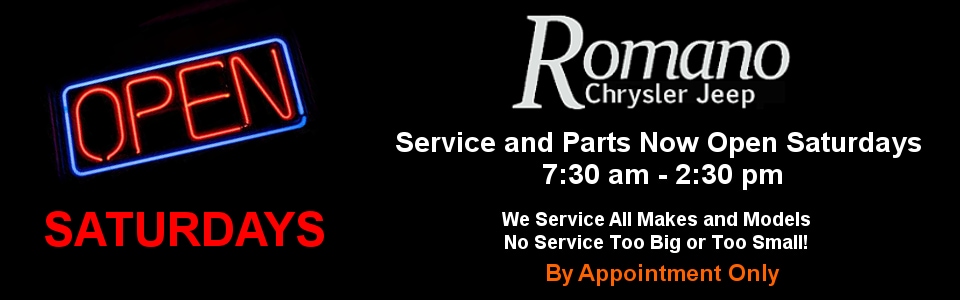 Romano Chrysler Jeep Service Open Saturdays - Serving Syracuse, NY