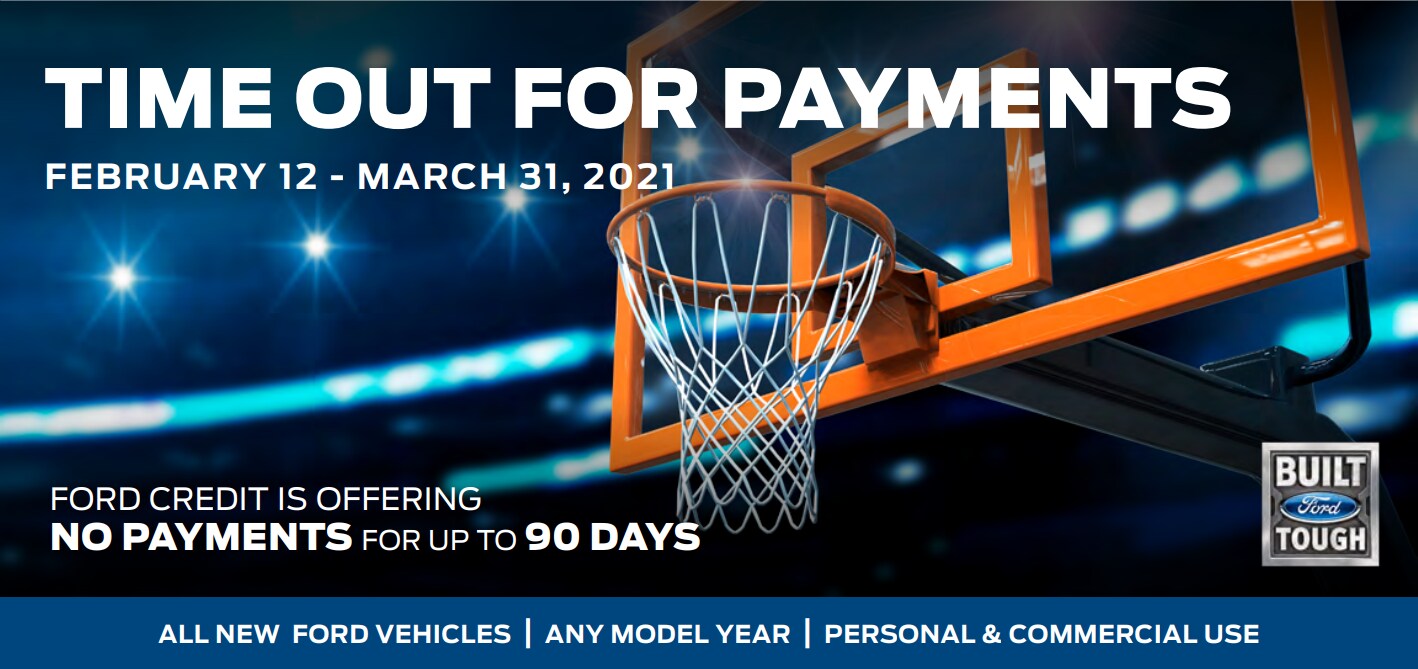 No Payments Up to 90 Days on New Fords