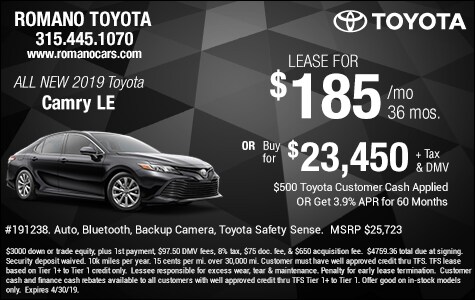 New 2019 Toyota Camry LE Leases E. Syracuse New 2019 Toyota Camry LE Leases E. Syracuse