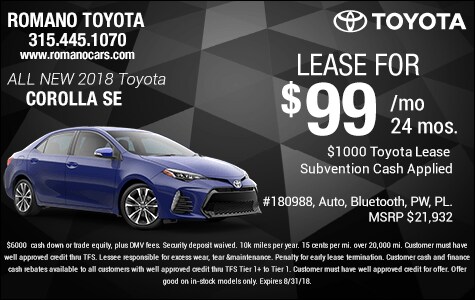 New 2018 Toyota Corolla SE Leases E. Syracuse New 2018 Toyota Corolla SE Leases E. Syracuse
