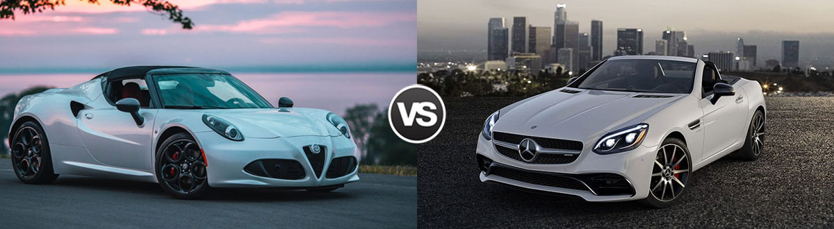 2019 Alfa Romeo 4C Spider vs 2019 Mercedes-Benz AMG SLC 43
