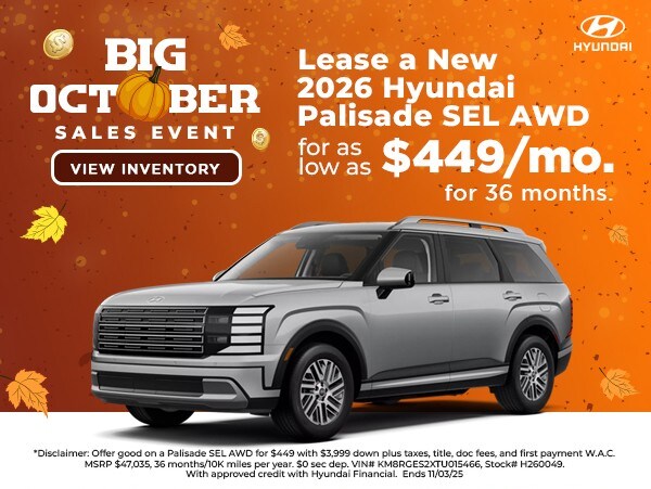 2025 Hyundai Palisade SEL AWD lease special