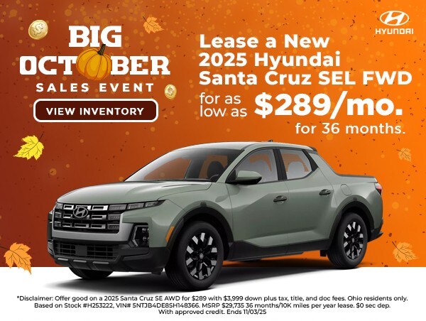 2025 Hyundai Santa Cruz SEL FWD lease special