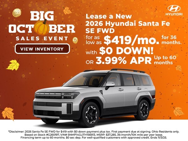 2026 Hyundai Santa Fe SE FWD lease offer in Akron, OH