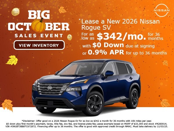 2026 Nissan Rogue SV lease deal in Cuyahoga Falls