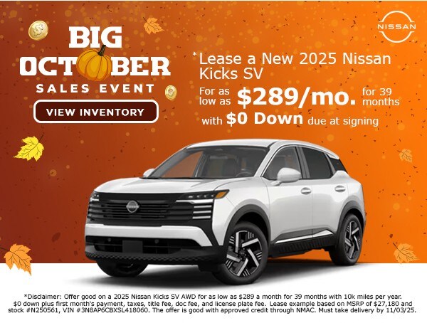 2025 Nissan Kicks SV lease special in Cuyahoga Falls