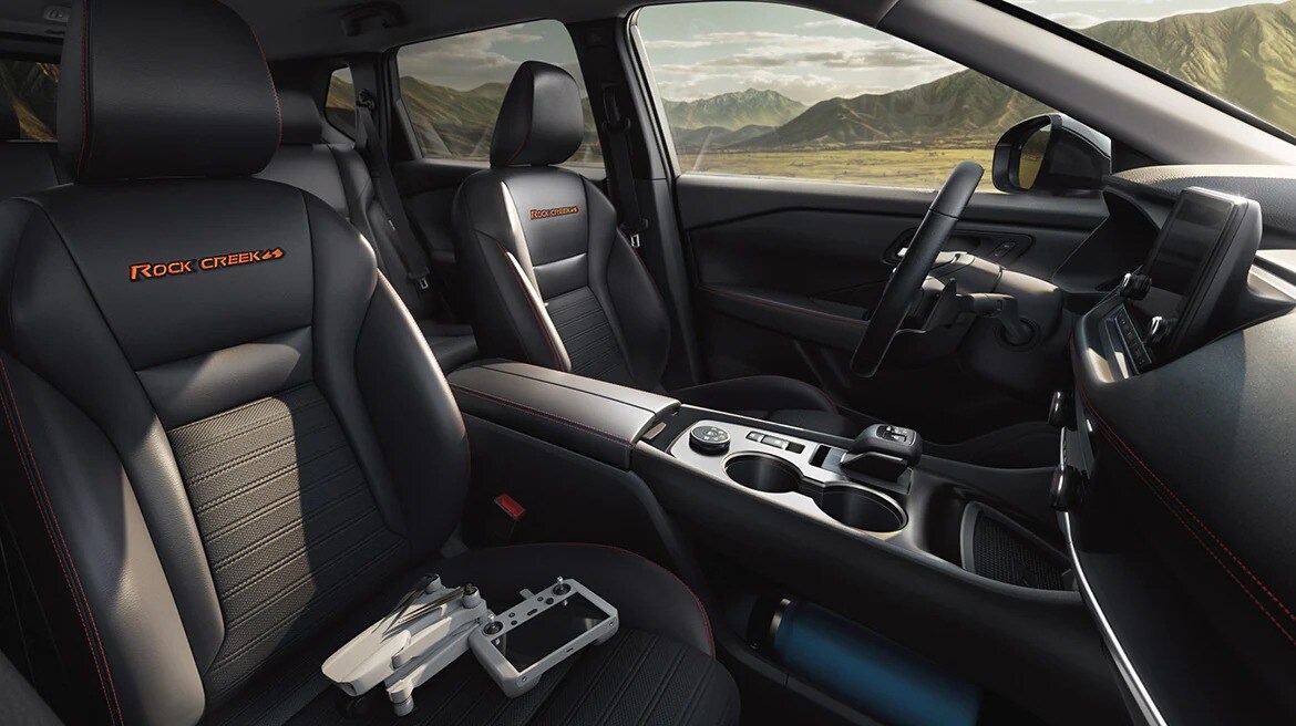 2026 Nissan Rogue Rock Creek interior with TailorFit seats.
