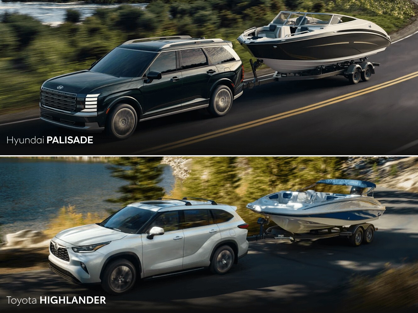 Hyundai Palisade vs. Toyota Highlander Towing Capacity