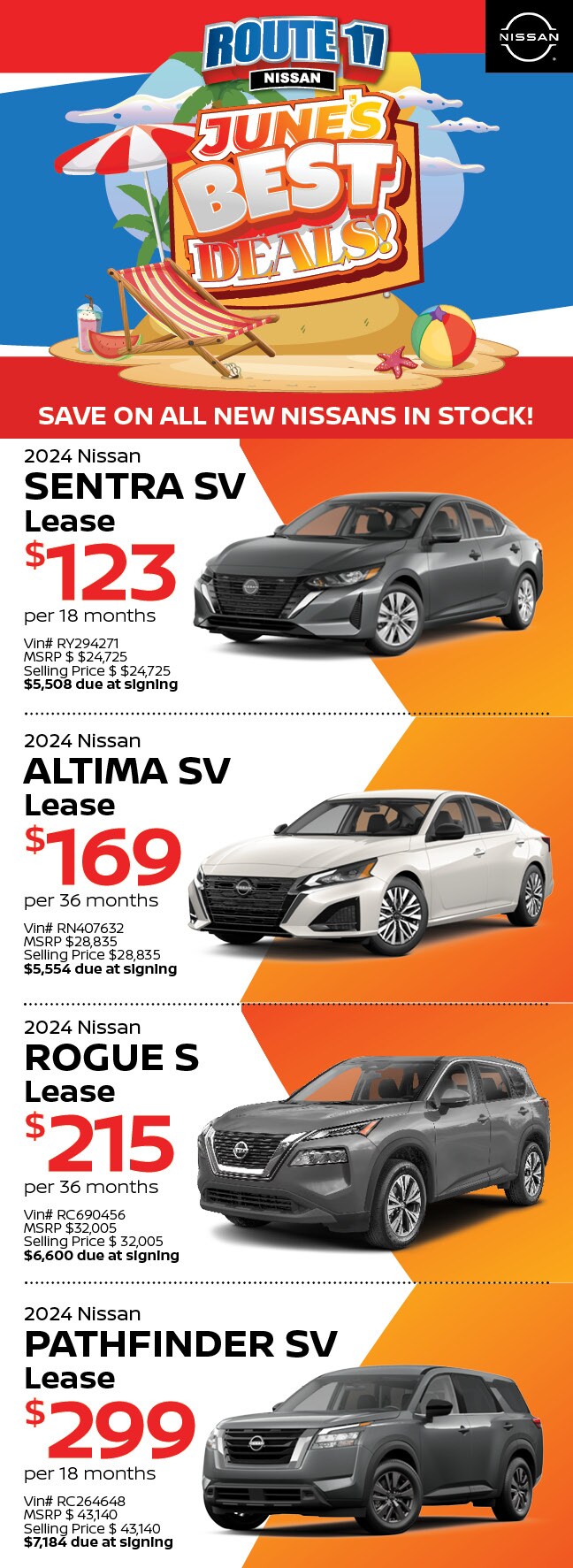 New Vehicle Specials Route 17 Nissan, Hasbrouck Heights, NJ