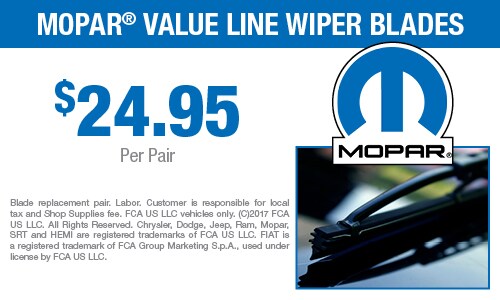 Mopar Wiper Blades Special at Route 1 Chrysler Dodge Jeep Ram
