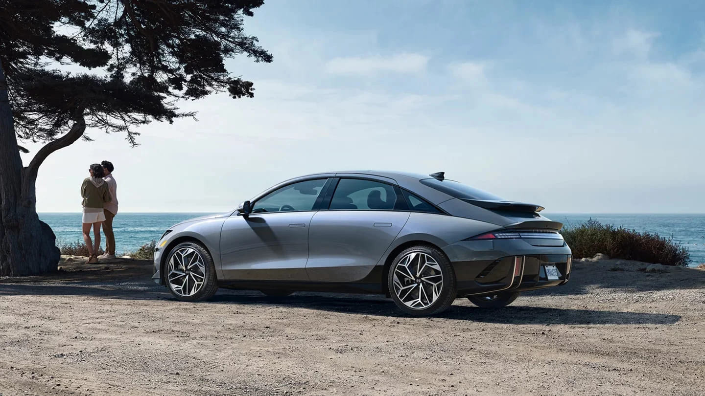 Hyundai IONIQ 6 Exterior Schedule a test drive of the newest Hyundai IONIQ 6 today at your preferred Hyundai dealer near Monmouth Junction in New Jersey. It’s now available in 5 colors, including matte black and charcoal.