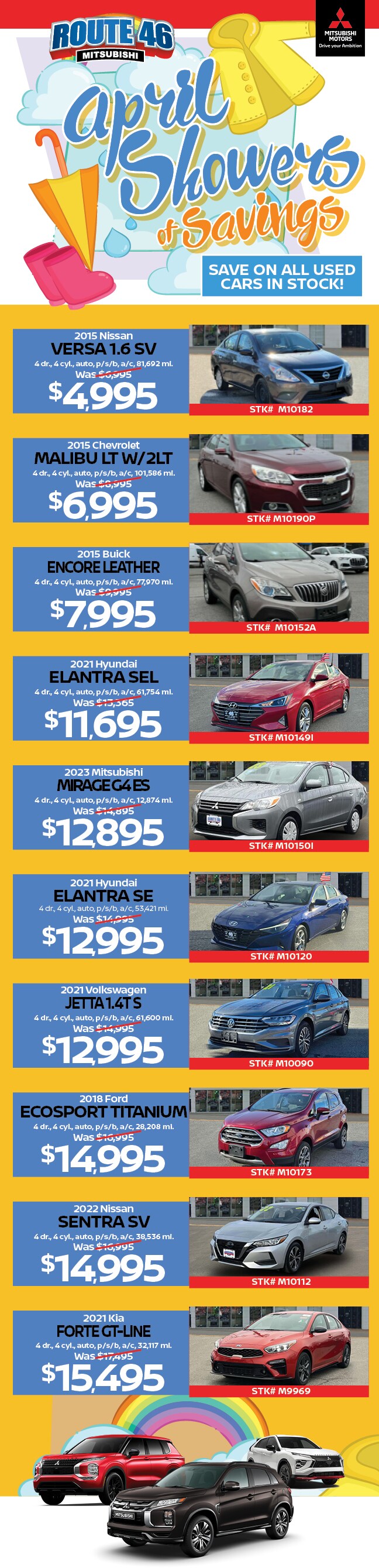 Used Car Specials Route 46 Mitsubishi in Totowa, NJ