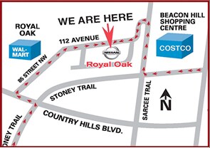 Royal Oak Nissan Location Map
