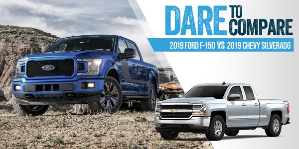 Compare 2019 Ford F-150 vs. 2019 Chevrolet Silverado 1500 Compare 2019 Ford F-150 vs. 2019 Chevrolet Silverado 1500 in New Lisbon, WI