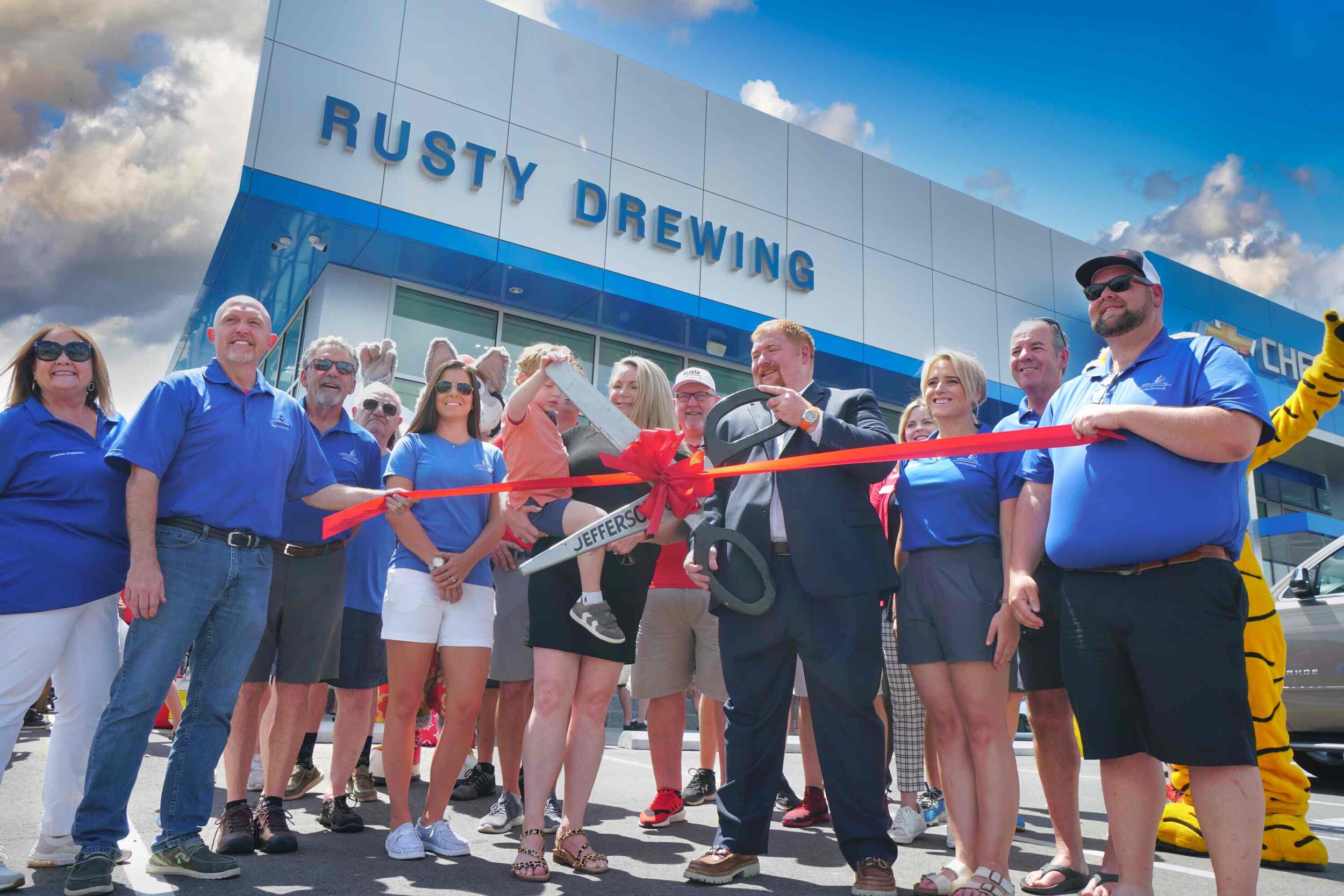 Rusty Drewing Buick GMC ribbon cutting ceremony, Jefferson City, Missouri