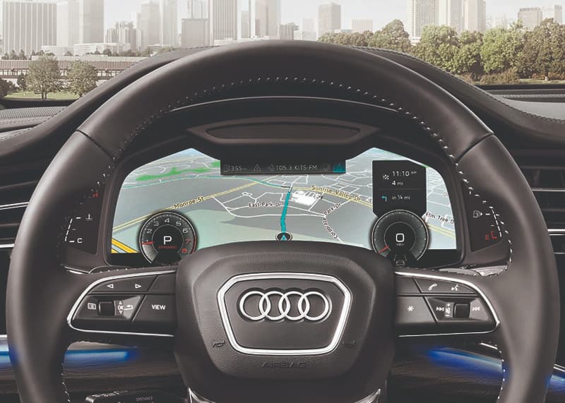 2019 Audi Q8 driver's dashboard technology display 2019 Audi Q8 driver's dashboard technology display