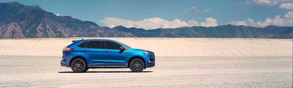 Blue Ford Edge in Massachusetts