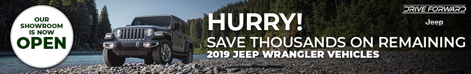 Save Thousands on Remaining 2019 Jeep Wrangler at Sawyer Motors
