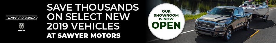 Save Thousands on Select 2019 Vehicles at Sawyer Motors