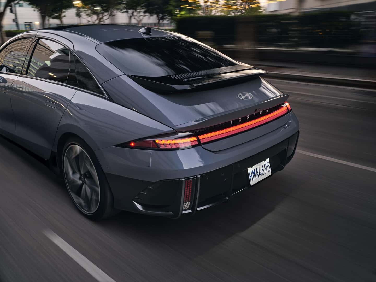 Hyundai IONIQ 6 back view driving