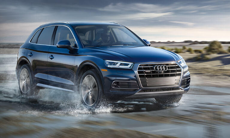 2020 Audi Q5 driving on the beach