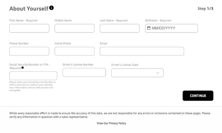 Audi Hoffman Estates - Buy Online - Credit Application
