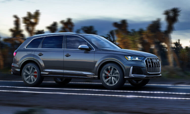 2023 Audi SQ7 exterior driving on desert highway