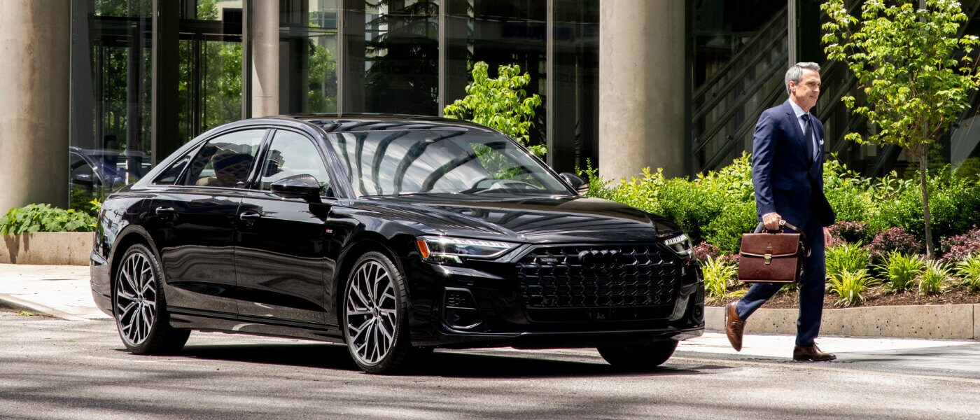 2024 Audi A8 exterior outside office building