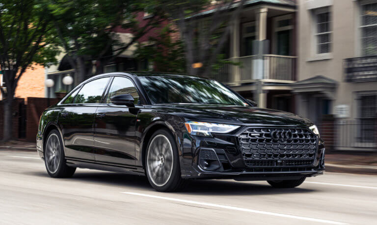 2024 Audi A8 exterior driving in town
