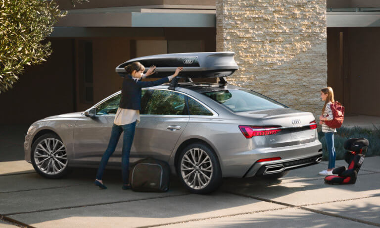 2021 Audi A6 exterior mom with child loading roof rack