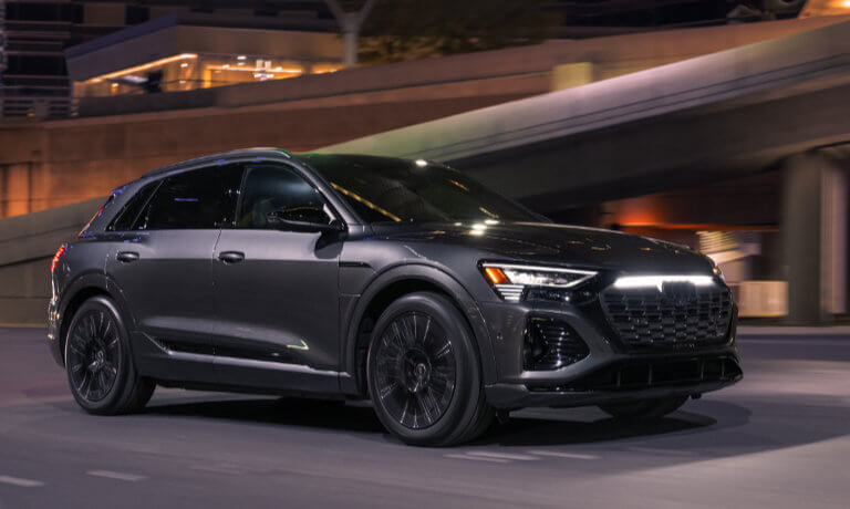 2024 Audi Q8 e-tron exterior highway at night