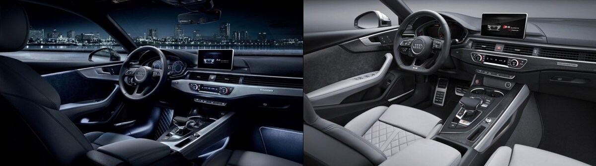 2018 Audi A5 Sportback vs. 2018 Audi S5 Sportback interior comparison near Highland Park, IL