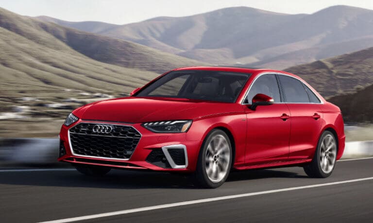 2023 Audi A4 exterior on scenic highway