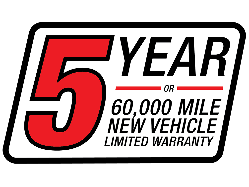 5 Yr/60,000 New Vehicle Limited Warranty